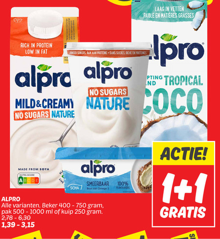 Alpro   soja melk folder aanbieding bij  Dekamarkt - details