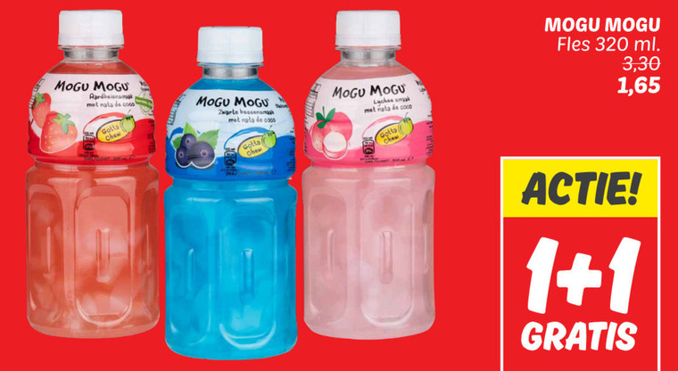 Mogu Mogu   fruitdrank folder aanbieding bij  Dekamarkt - details