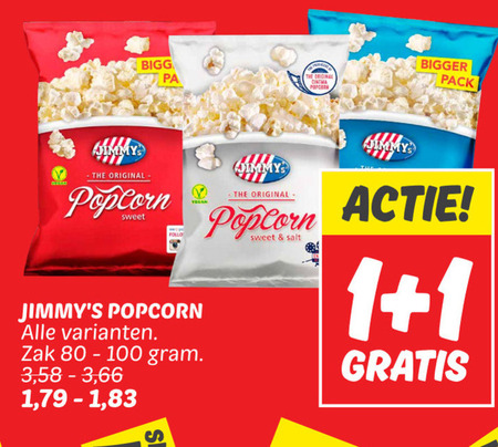 jimmys   popcorn folder aanbieding bij  Dekamarkt - details