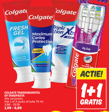 Colgate   tandpasta, tandenborstel folder aanbieding bij  Dekamarkt - details