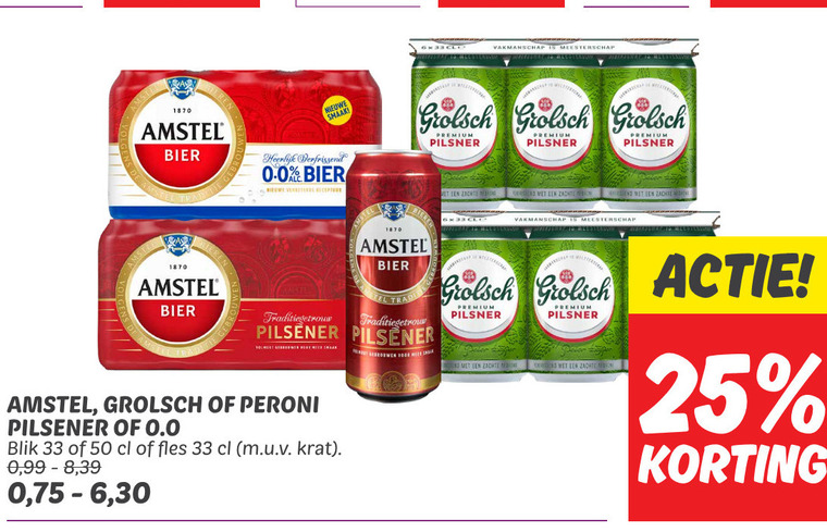 Grolsch   blikje bier folder aanbieding bij  Dekamarkt - details