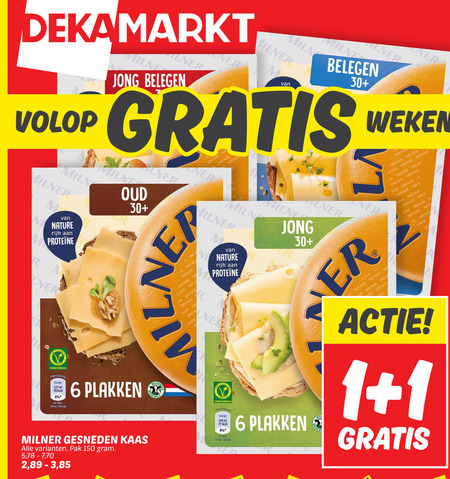 Milner   kaasplakken folder aanbieding bij  Dekamarkt - details