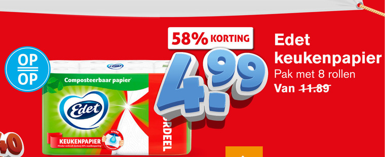 Edet   keukenpapier folder aanbieding bij  Hoogvliet - details