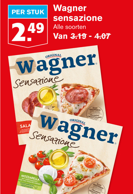 Wagner   diepvriespizza folder aanbieding bij  Hoogvliet - details