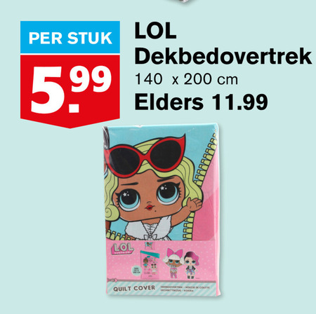 L.O.L. Surprise   kinderdekbedovertrek folder aanbieding bij  Hoogvliet - details