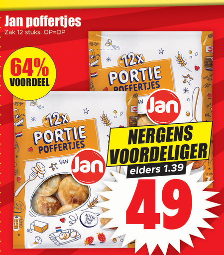 Jan   poffertjes folder aanbieding bij  Dirk - details