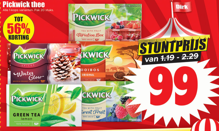 Pickwick   thee folder aanbieding bij  Dirk - details