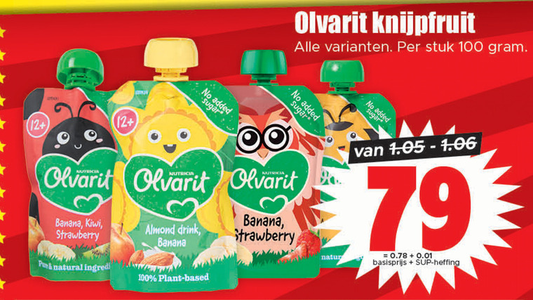 Olvarit   babyvoeding folder aanbieding bij  Dirk - details