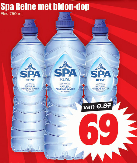 Spa   mineraalwater folder aanbieding bij  Dirk - details