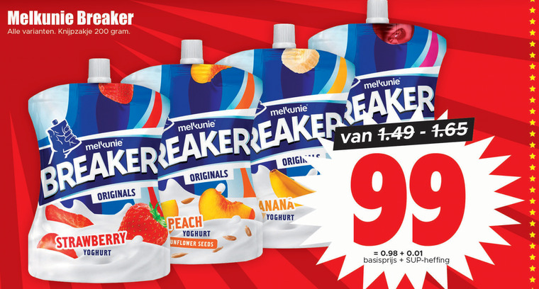 Melkunie   zuivelsnack folder aanbieding bij  Dirk - details