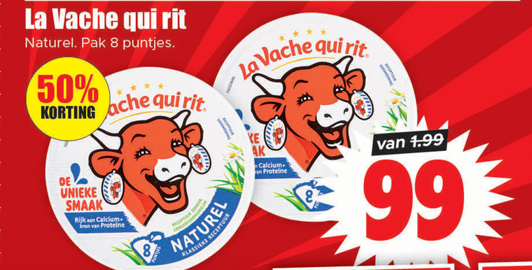 La Vache Qui Rit   smeerkaas folder aanbieding bij  Dirk - details