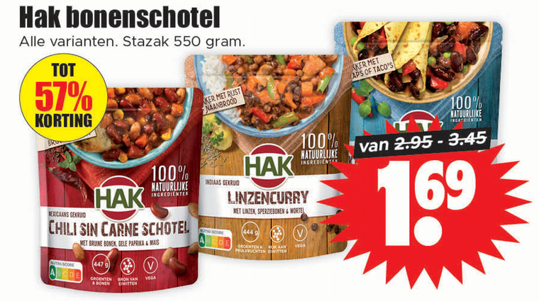 Hak   bonen folder aanbieding bij  Dirk - details