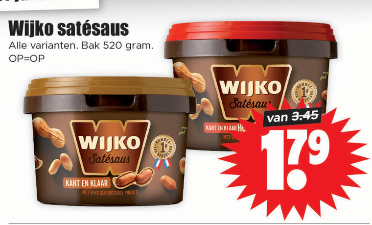 Wijko   satesaus folder aanbieding bij  Dirk - details