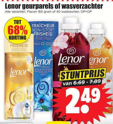 Lenor   wasverzachter folder aanbieding bij  Dirk - details