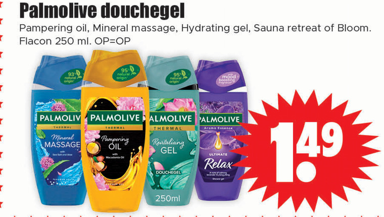 Palmolive   douchegel folder aanbieding bij  Dirk - details