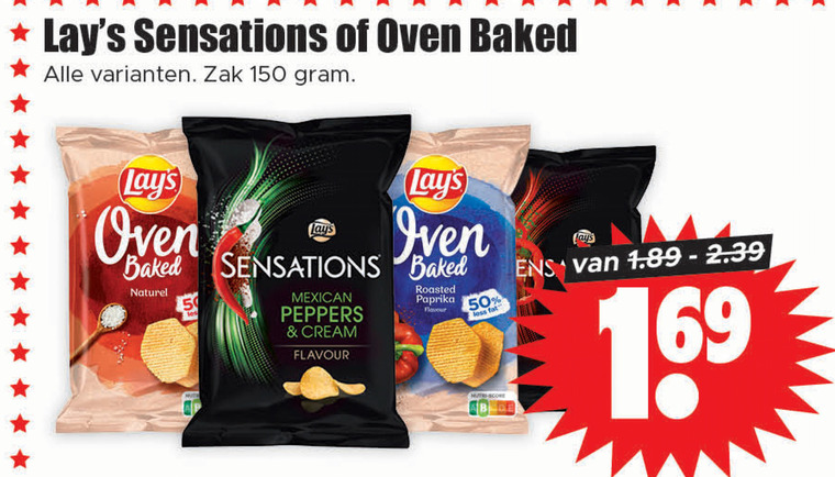 Lays   chips folder aanbieding bij  Dirk - details