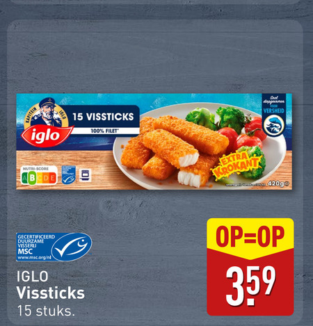 Iglo   vissticks folder aanbieding bij  Aldi - details