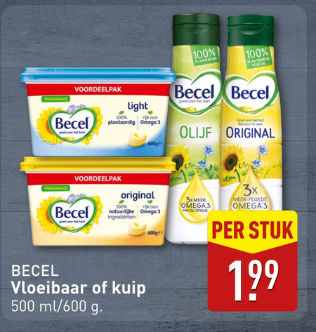 Becel   margarine, olie en vetten folder aanbieding bij  Aldi - details