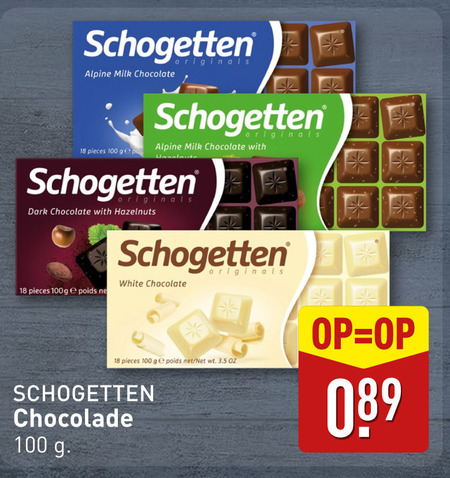 Schogetten   chocolade folder aanbieding bij  Aldi - details