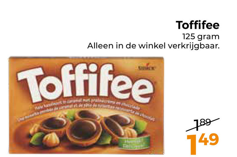 Toffifee   chocolade folder aanbieding bij  Trekpleister - details