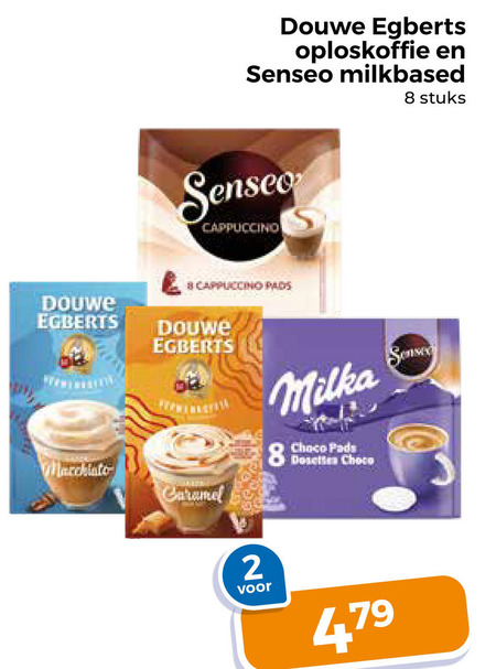 Douwe Egberts   koffiepad, oploskoffie folder aanbieding bij  Trekpleister - details