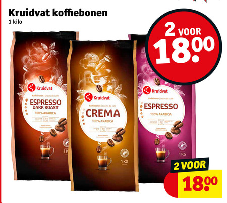 Kruidvat Huismerk   koffiebonen folder aanbieding bij  Kruidvat - details