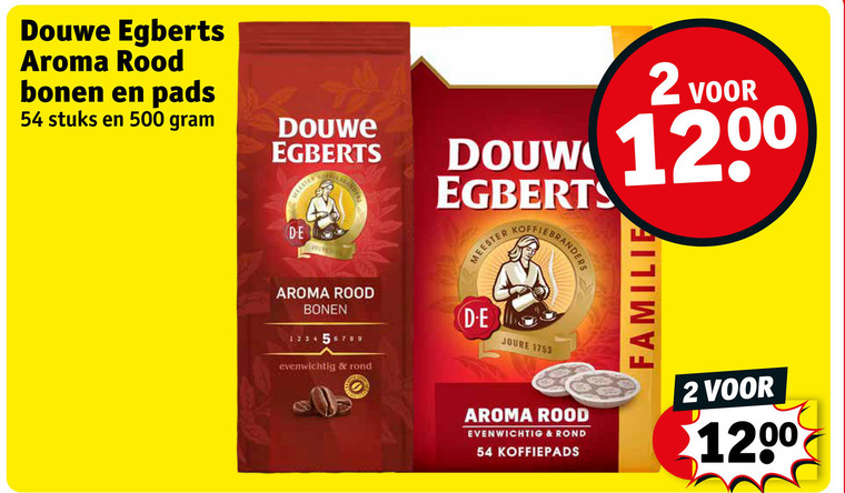 Douwe Egberts   koffiepad, koffiebonen folder aanbieding bij  Kruidvat - details