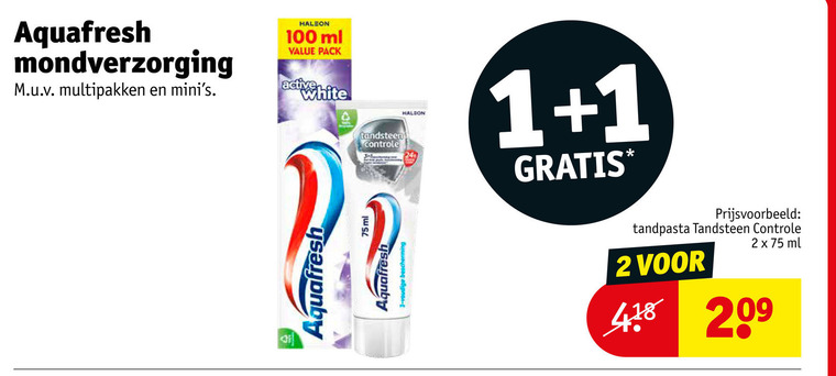 Aquafresh   tandpasta folder aanbieding bij  Kruidvat - details