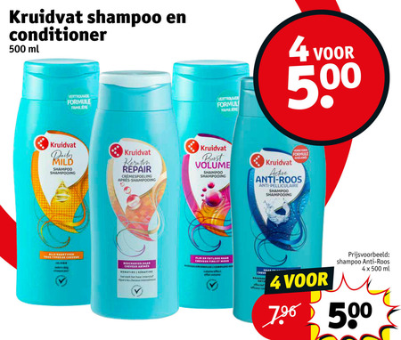 Kruidvat Huismerk   conditioner, shampoo folder aanbieding bij  Kruidvat - details