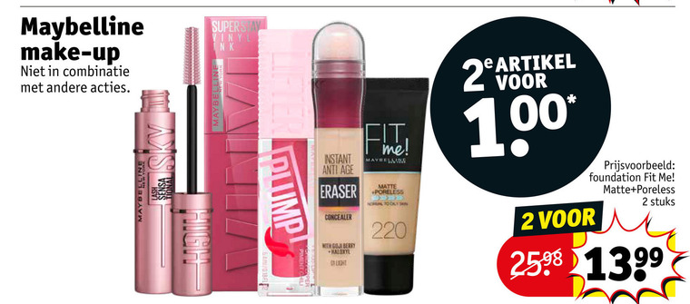 Maybelline   cosmetica folder aanbieding bij  Kruidvat - details