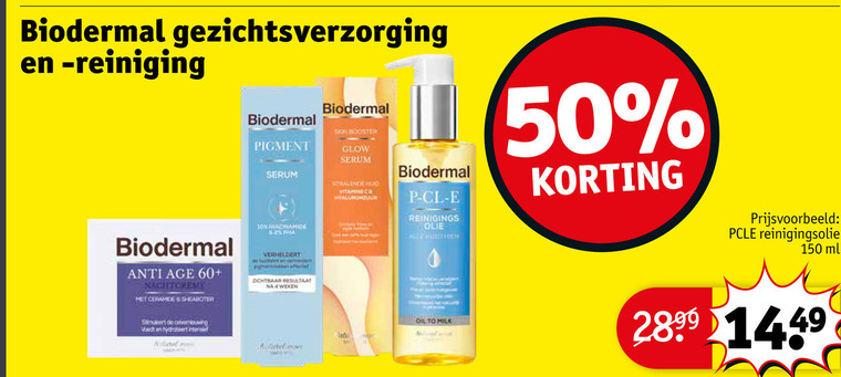 Biodermal   gezichtsverzorging, reinigingslotion folder aanbieding bij  Kruidvat - details