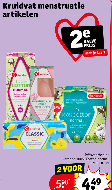 Kruidvat Huismerk   tampons, inlegkruisjes folder aanbieding bij  Kruidvat - details