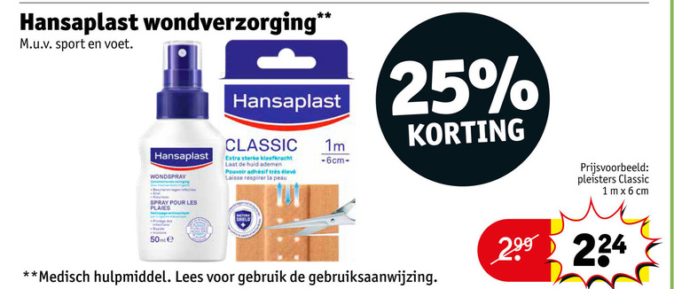 Hansaplast   pleister, wondverzorging folder aanbieding bij  Kruidvat - details