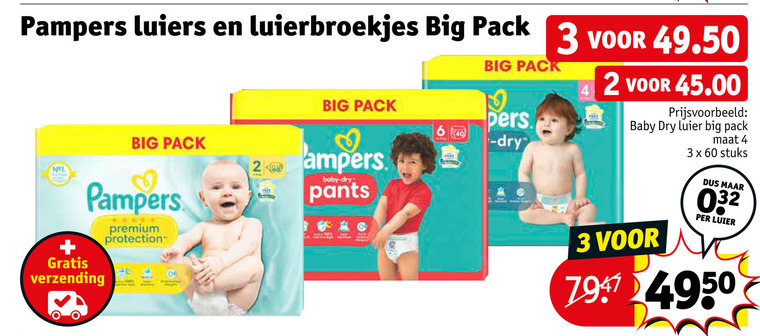 Pampers   luierbroekjes, luiers folder aanbieding bij  Kruidvat - details