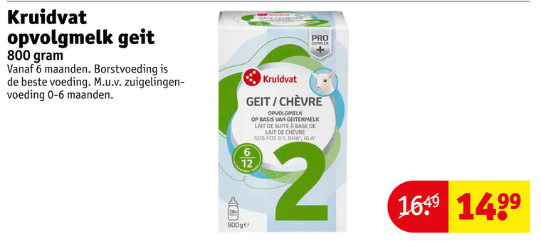 Kruidvat Huismerk   opvolgmelk folder aanbieding bij  Kruidvat - details