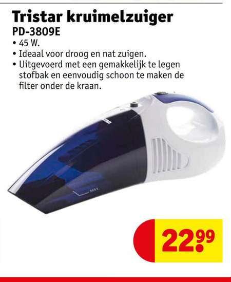 Tristar   kruimelzuiger folder aanbieding bij  Kruidvat - details