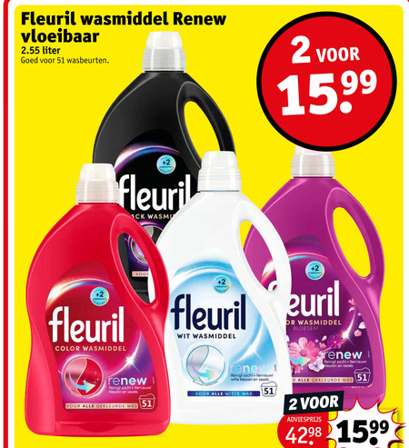 Fleuril   wasmiddel folder aanbieding bij  Kruidvat - details