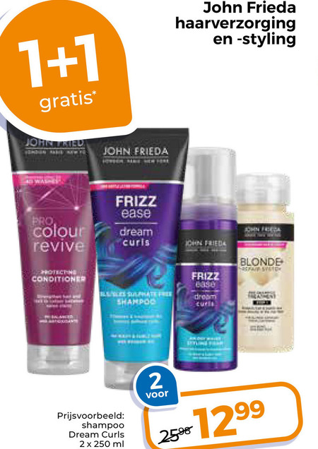 John Frieda   conditioner, haarverzorging folder aanbieding bij  Trekpleister - details