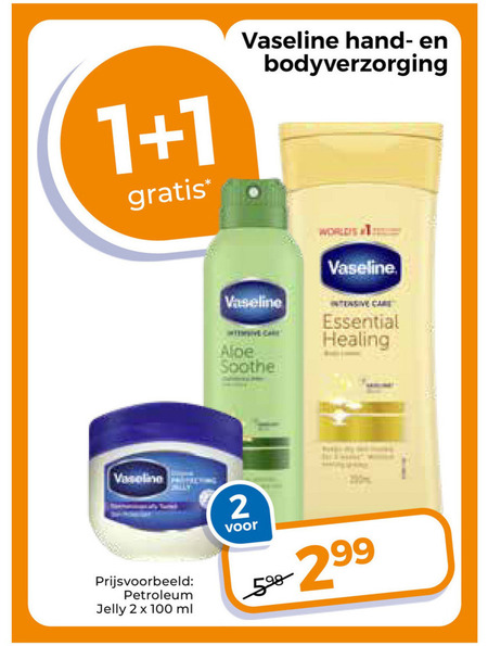 Vaseline   handcreme, bodylotion folder aanbieding bij  Trekpleister - details