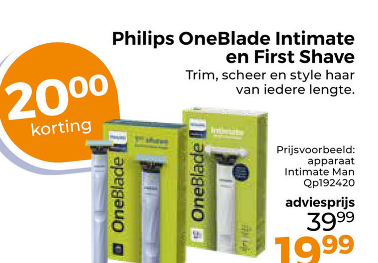 Philips   scheermesjes folder aanbieding bij  Trekpleister - details