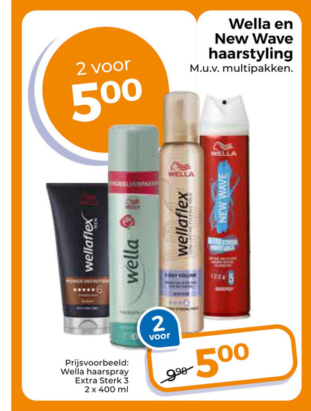 Wella   hairspray, haargel folder aanbieding bij  Trekpleister - details