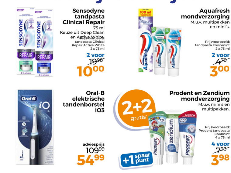 Sensodyne   tandpasta folder aanbieding bij  Trekpleister - details