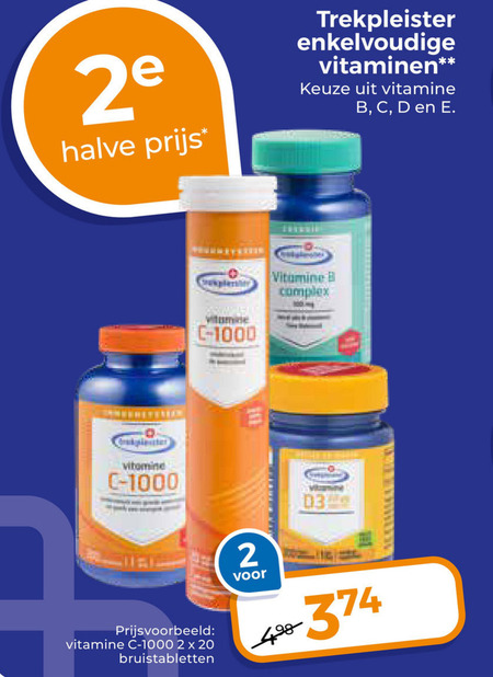 Trekpleister Huismerk   vitamine folder aanbieding bij  Trekpleister - details