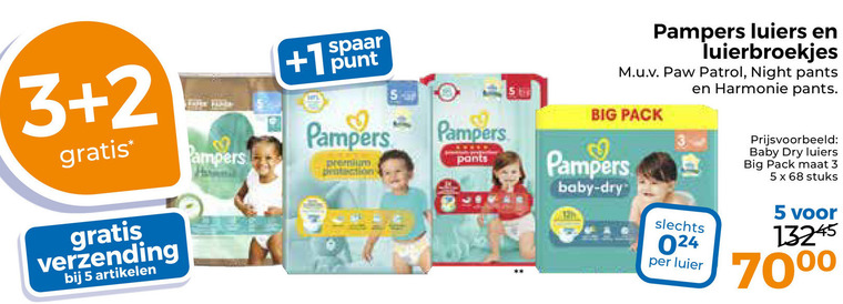 Pampers   luierbroekjes, luiers folder aanbieding bij  Trekpleister - details