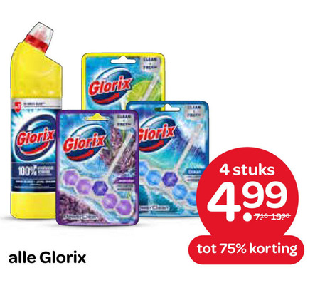 Glorix   bleekmiddel, toiletblok folder aanbieding bij  Spar - details