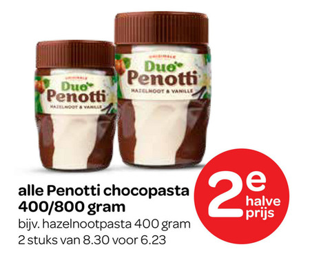 Duo Penotti   hazelnootpasta folder aanbieding bij  Spar - details