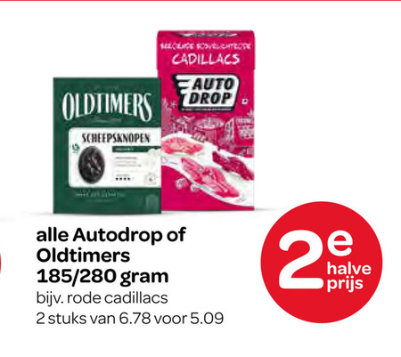 Oldtimers   snoep, drop folder aanbieding bij  Spar - details