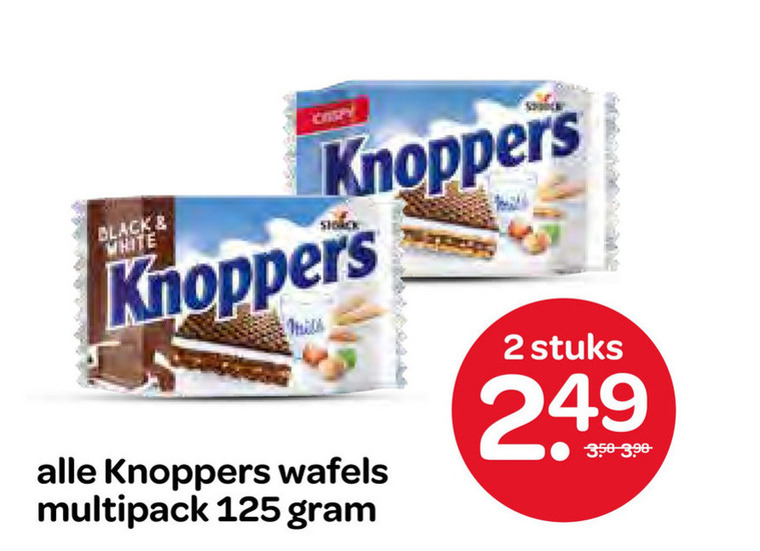 Knoppers   wafels folder aanbieding bij  Spar - details