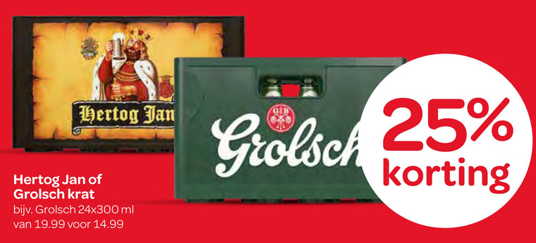 Hertog Jan   krat bier folder aanbieding bij  Spar - details