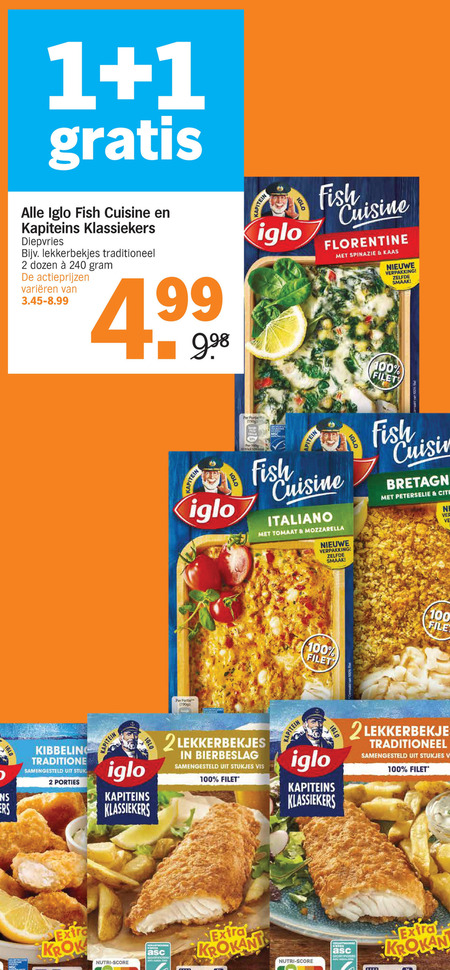 Iglo   lekkerbekjes, kibbeling folder aanbieding bij  Albert Heijn - details